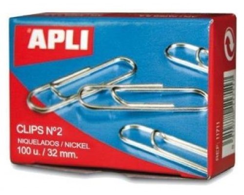 CLIPS APLI PLATEADO CAJA 10U